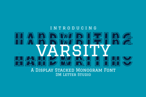 Handwriting Varsity Stacked Mon