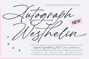 Related font Autograph Westhelin