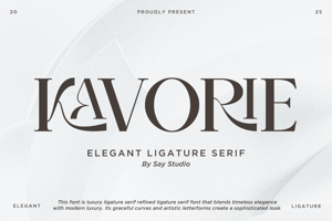 Related font Kavorie DEMO