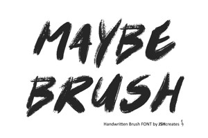 Related font Maybe Brush