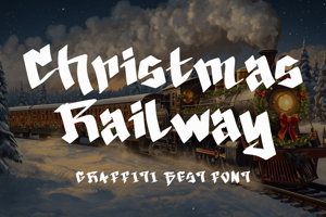 Related font Christmas Railway