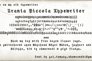 Urania Piccola Typewriter