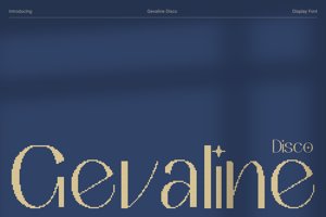 Related font Gevaline Disco