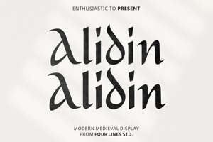 Related font Alidin