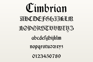 Related font Cimbrian