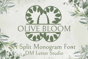 Related font Olive Bloom Split Monogram