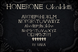 Related font HONEBONE Ukokkei