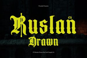 Related font CS Ruslan Drawn