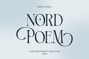 Related font TBJ Nord Poem