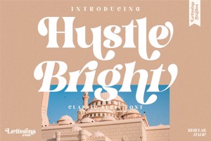 Related font Hustle Bright
