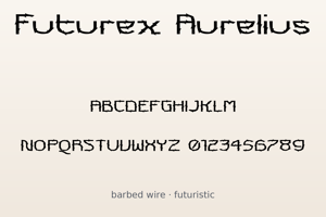Related font Futurex Aurelius