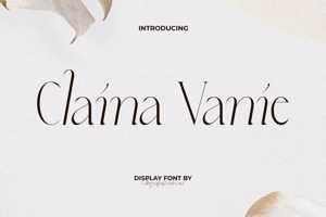 Related font Claina Vanie