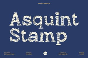 Related font CS Asquint Stamp
