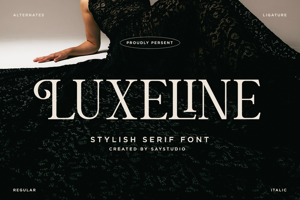 Related font Luxeline DEMO