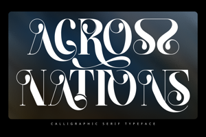 Related font ACROSS NATIONS