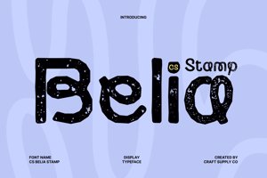 Related font CS Belia Stamp