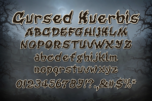 Related font Cursed Kuerbis