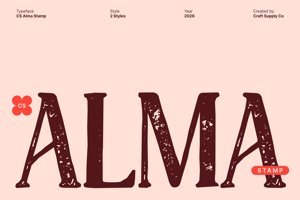 Related font CS Alma Stamp