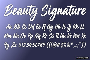 Related font Beauty Signature