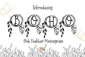 Related font Oak Feather Monogram
