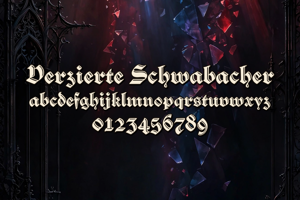 Related font Verzierte Schwabacher