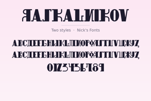 Related font Raskalnikov