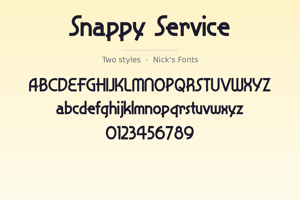 Related font Snappy Service