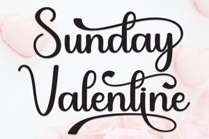 Related font Sunday Valentine