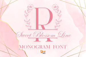 Sweet Blossom Line Monogram