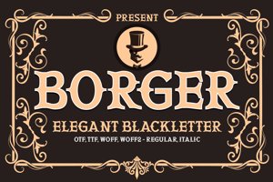 Related font BORGER
