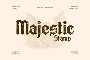 Related font CS Majestic Stamp
