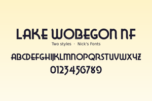Related font Lake Wobegon NF