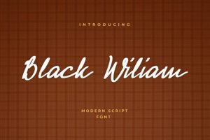 Related font Black Wiliam Stylish Lettering