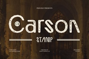 Related font CS Carson Stamp