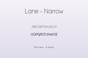 Related font Lane - Narrow