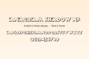 Related font Anagram Shadow NF