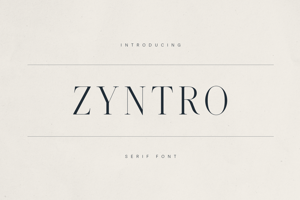 Related font Zyntro