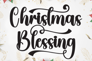 Related font Christmas Blessing