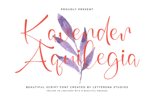 Related font Kavender Aquilegia VERSION