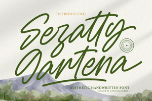 Related font Sejatty Gartena VERSION