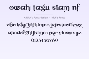 Related font Owah Tagu Siam NF
