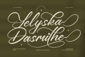 Related font Yeliska Dasmithe VERSION