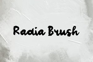 Related font Radia Brush