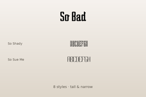 Related font So Bad
