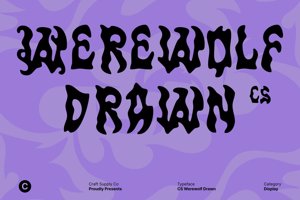 Related font CS Werewolf Drawn