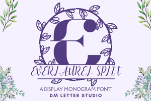 Related font Everlaurel Split Monogram