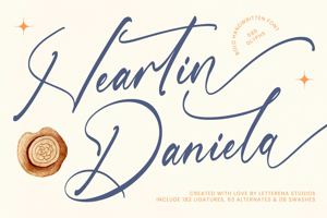 Related font Heartin Daniela VERSION