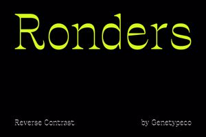 Ronders Reverse Contrast Font