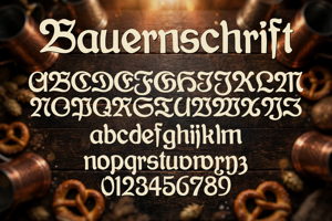 Related font Bauernschrift