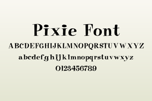 Related font Pixie Font